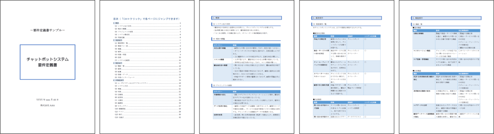 要件定義書 Wordサンプル ダウンロード