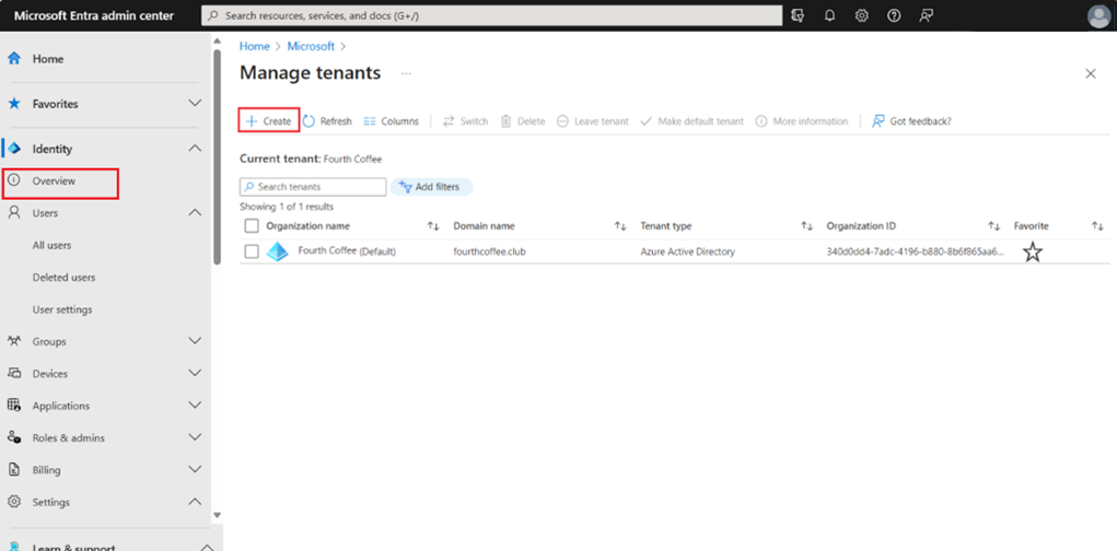 Microsoft Entra ID　01_テナントを作成