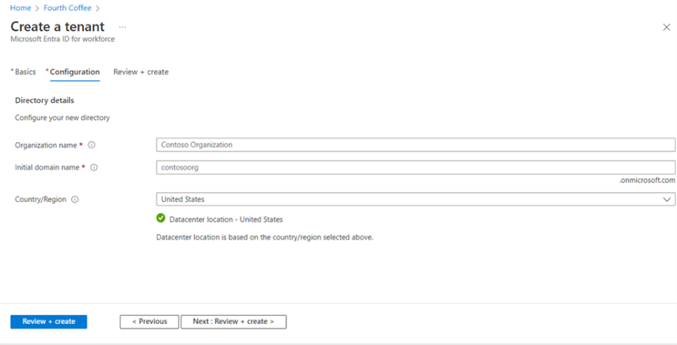 Microsoft Entra ID　02_テナントを作成