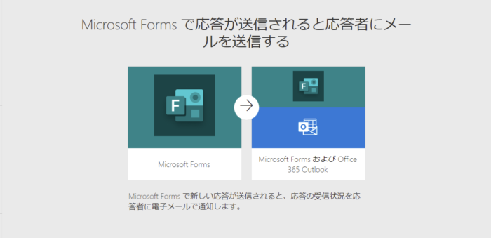 Microsoft-Formsで応答が送信されると応答者にメールを送信する